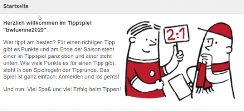 Das neue Bundesliga Tippspiel ist eingerichtet!