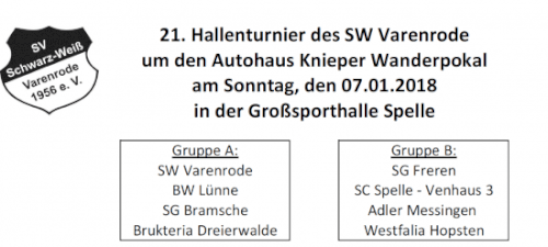 21. Hallenturnier des SW Varenrode