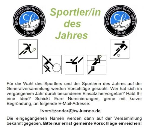 Sportler/in des Jahres
