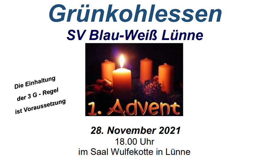 Grünkohlessen am 1. Advent