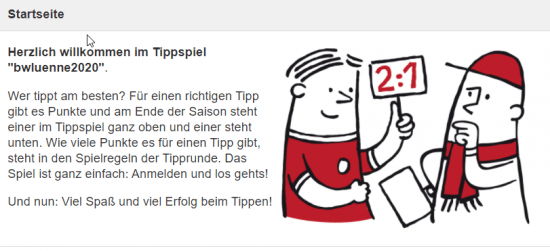Das neue Bundesliga Tippspiel ist eingerichtet!